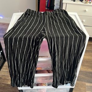 H&M Striped High-Rise Flowy Pants